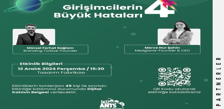 Girişimcilerin Büyük Hataları 12 Aralık’ta İKÜ’de!